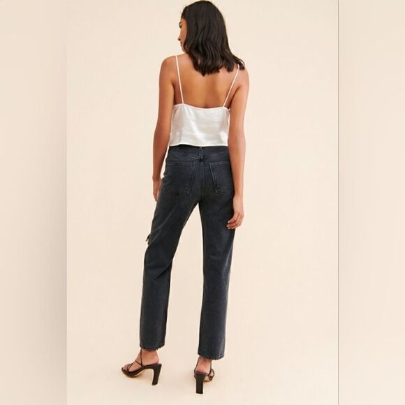 Agolde 90's Mid Rise Straight Leg Distressed Jeans In Vagabond Size 28 NWT - Picture 10 of 14